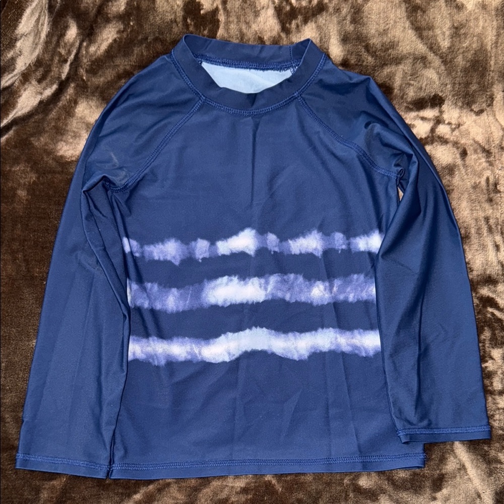 Kids Blue Rash Guard Swim Shirt